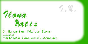 ilona matis business card